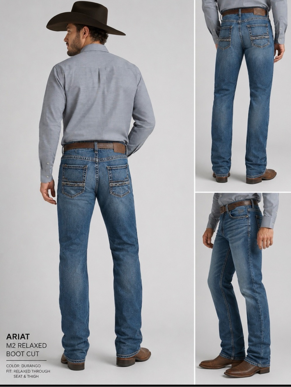 Ariat Men’s Bootcut Jeans in Blue Wash